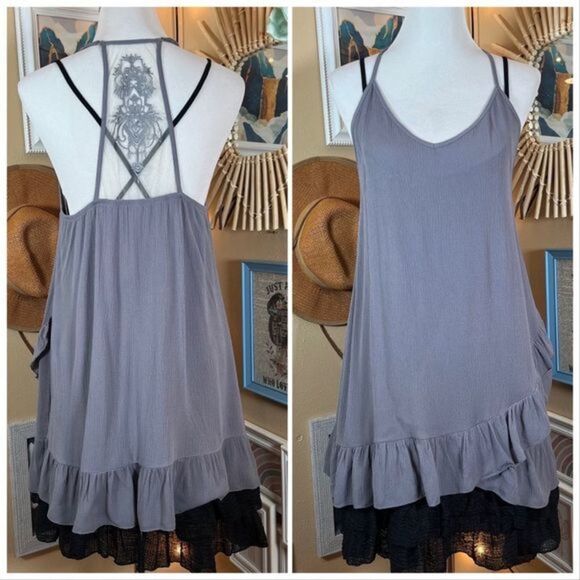 Boho Three Layer Ruffle Trim Extender Dress Slip Dress - Small - Picture 8 of 8